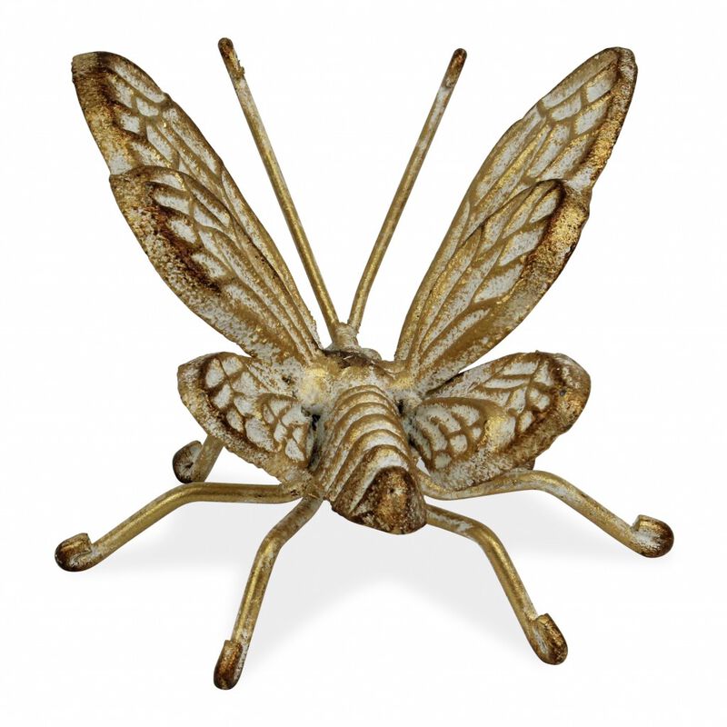 HomeRoots Cast Iron Butterfly Tabletop Sculpture image number 2