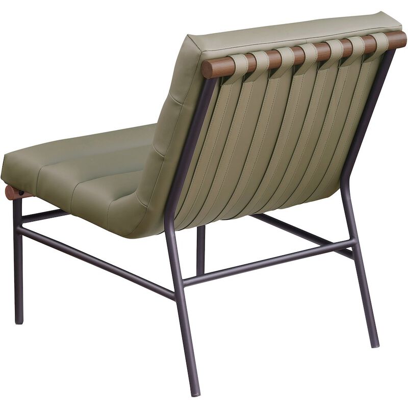 Meridian Furniture Burke Olive Vegan Leather Accent Chair