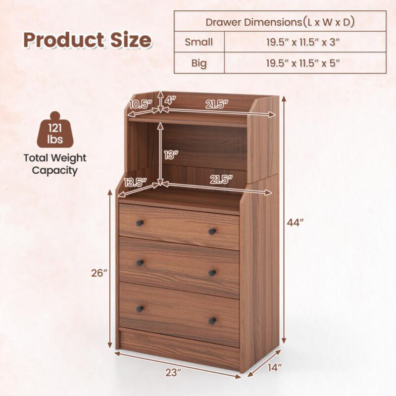 Hivvago Modern Storage Dresser with Anti-toppling Device
