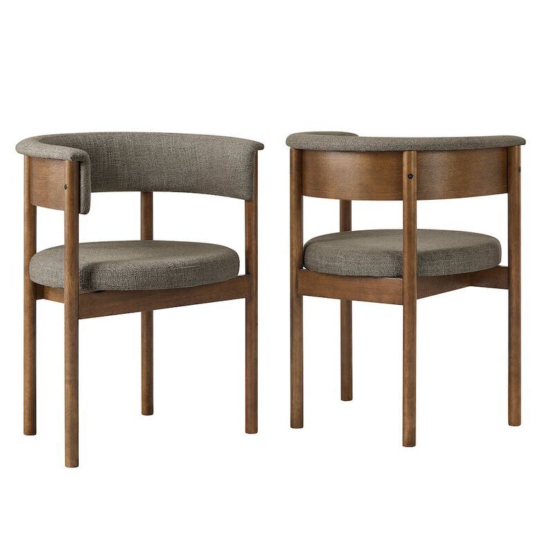 Clea Curved Upholstered Dining Chairs Set Of 2 image number 0