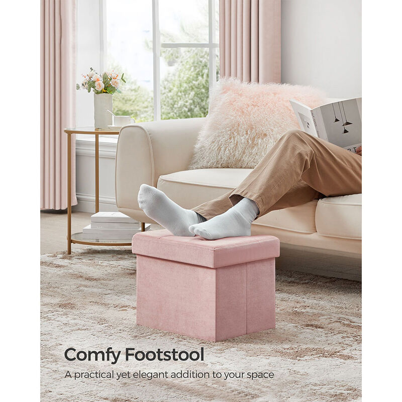 Foldable Storage Ottoman Bench for Space-Saving and Versatile Use