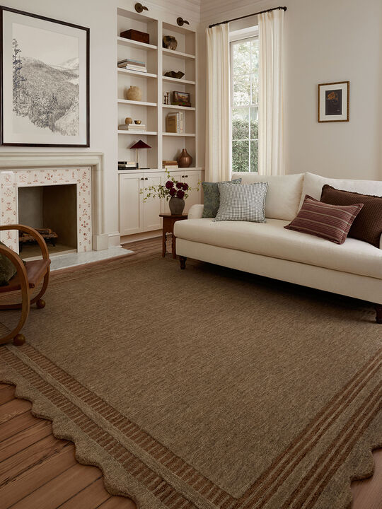 Scottie SCO01 Mocha/Clay 5' x 7'6" Rug by Chris Loves Julia x Loloi