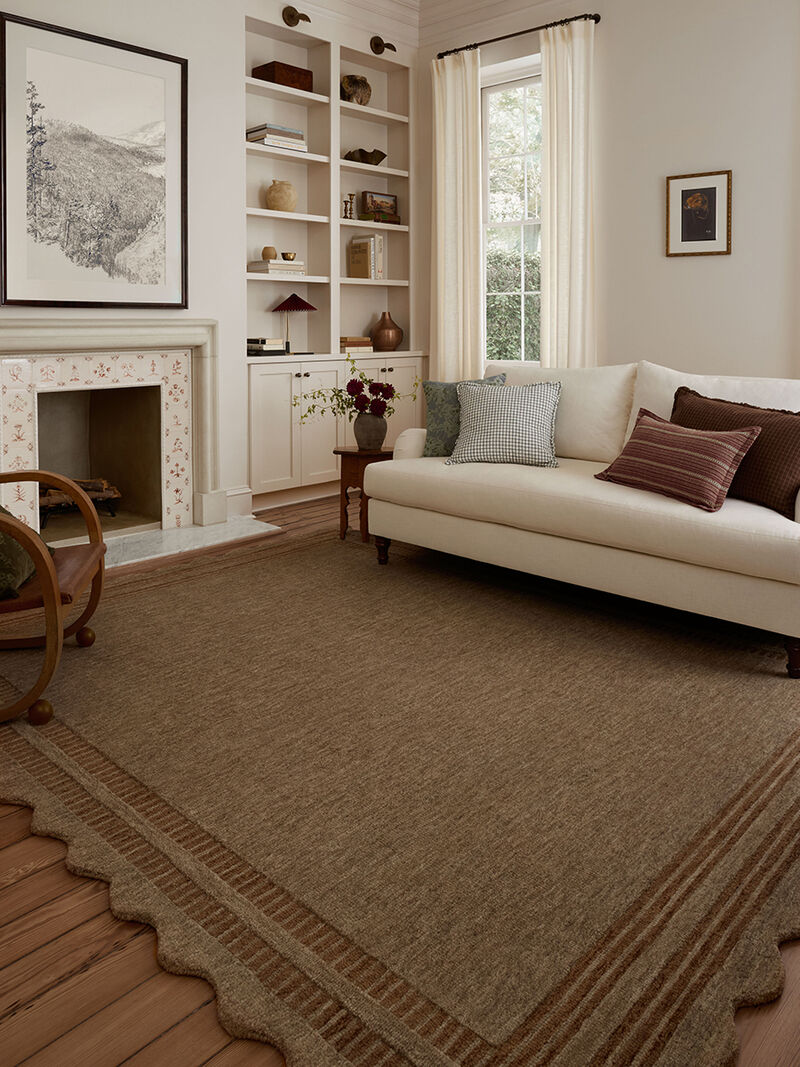 Scottie SCO01 Mocha/Clay 5' x 7'6" Rug by Chris Loves Julia x Loloi image number 1