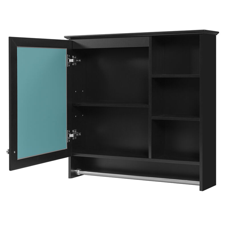 ELEMENT ACE Wall-Mount 2-in-1 Mirror Cabinet with Adjustable Shelf and Soft-Closing Hinges for Modern Storage Solutions image number 9