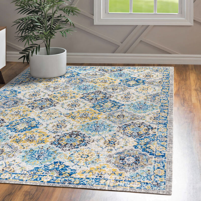 Modern Persian Boho Vintage Trellis Area Rug
