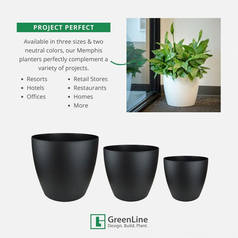 American Essence Memphis Small Round Plastic Planter.