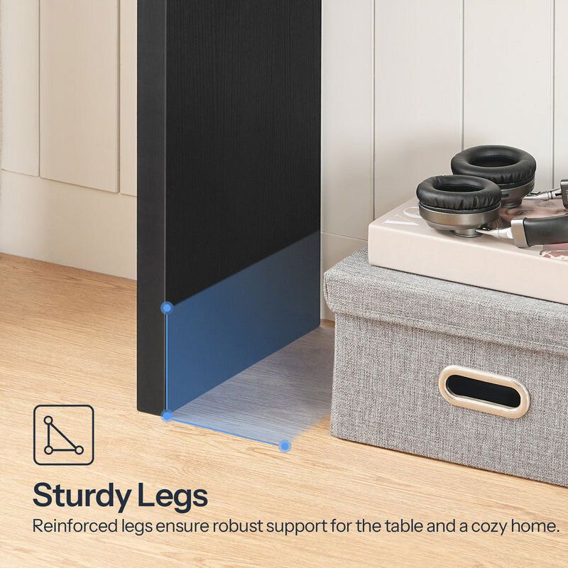 Narrow Console Table with Open Storage for Entryway and Living Room-Black image number 4