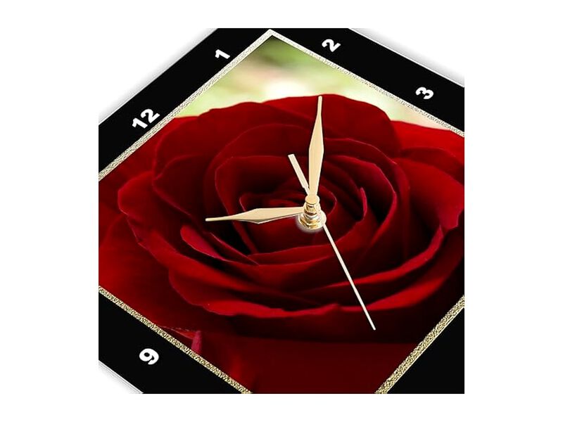 Red Gold Black Wall Clock 15 Inch Home Decor image number 3