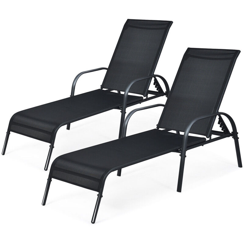 Set of 2 Patio Lounge Chairs