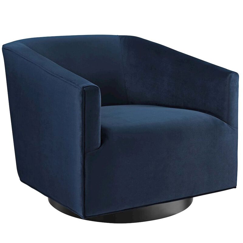 Twist Accent Lounge Performance Velvet Swivel Chair image number 0