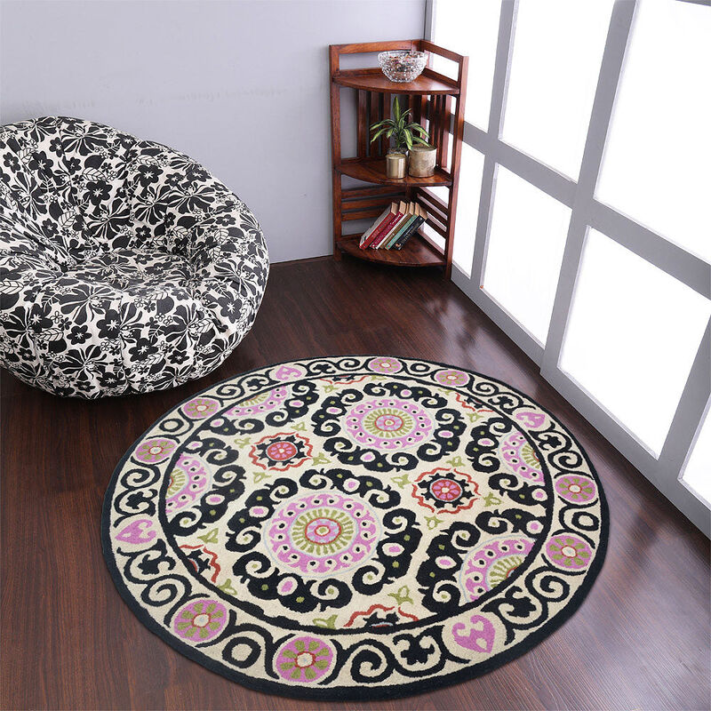 RUGSOTIC CARPETS HAND TUFTED WOOL ECO-FRIENDLY AREA RUGS - Classic Oriental Traditional  Design, High Pile Thick Handmade Anti Skid Area Rugs (K00208) image number 1