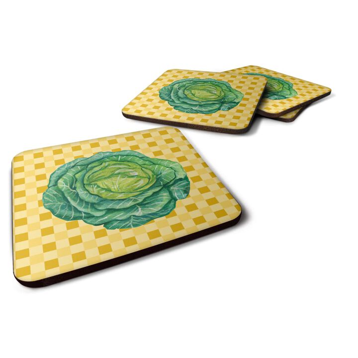 Caroline's Treasures Cabbage on Basketweave Decorative coasters, 3.5, Multicolor