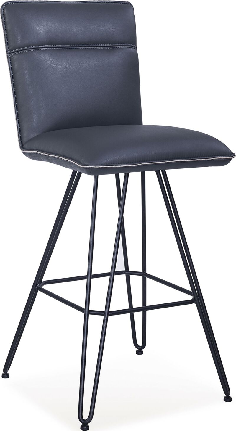 Demi Hairpin Leg Swivel Bar Stool in Cobalt - Set of 2