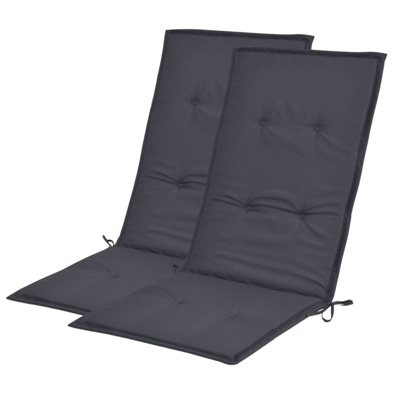 vidaXL Garden Chair Cushions 2 pcs Anthracite 47.2"x19.7"x1.18"