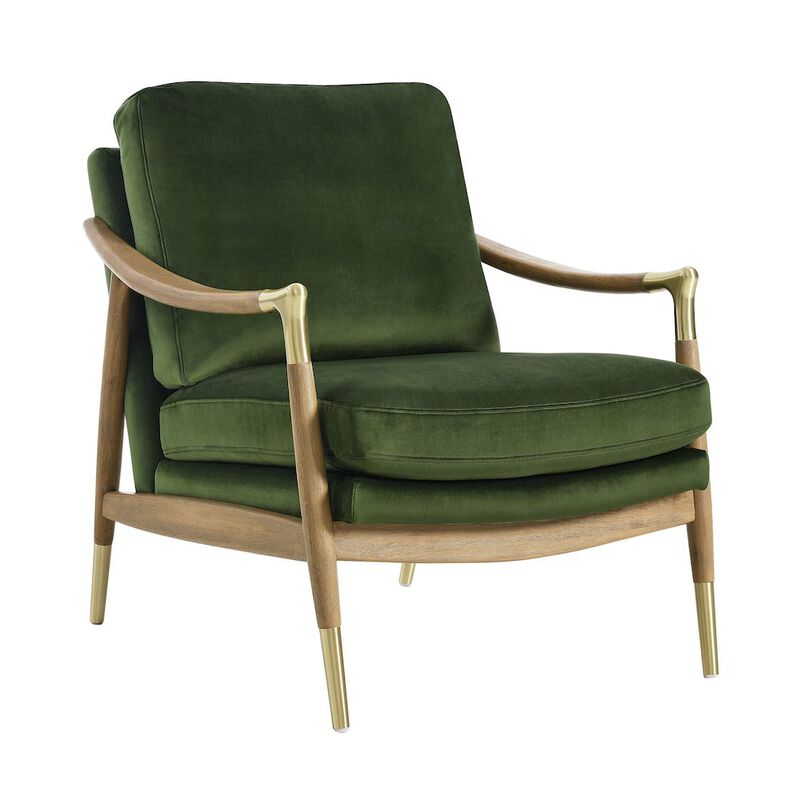 Langford Performance Velvet Accent Armchair image number 0