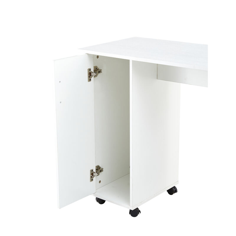 Home Office Computer Desk Table with Drawers White 41.73‘’L 17.72''W 31.5''H image number 8