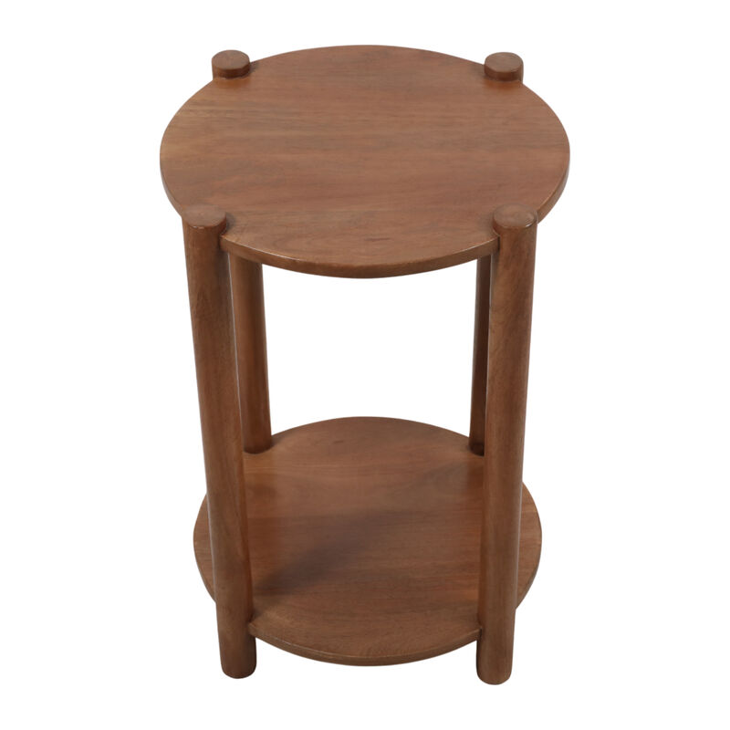 22x16" Accent Table W/ Shelf, Brown image number 3