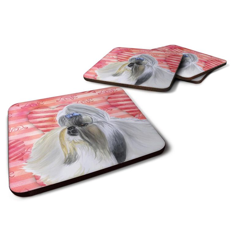 Caroline's Treasures Shih Tzu Love Decorative coasters, Multicolor