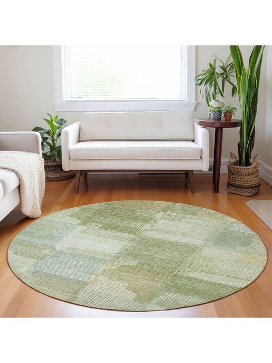 Ravenna RN10 Green 8' Round Rug
