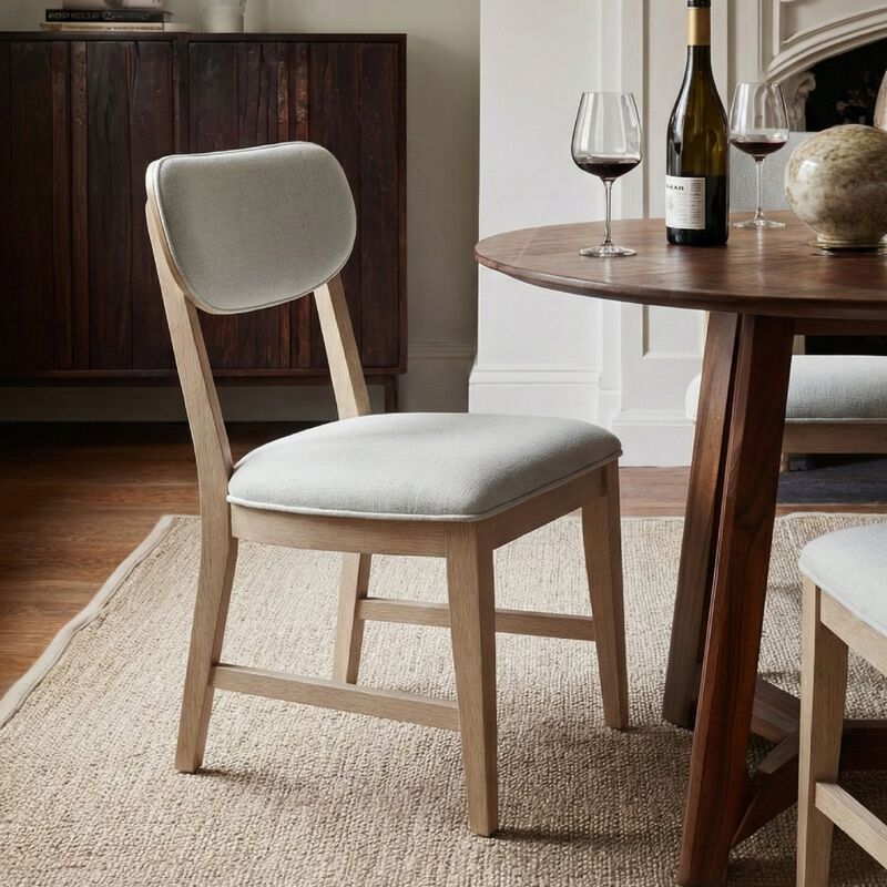 COLAMY PURA Solid Wood Dining Chair with OEKO-TEX&reg; Fabric image number 6