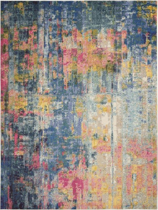 HomeRoots Abstract Power Loom Area Rug