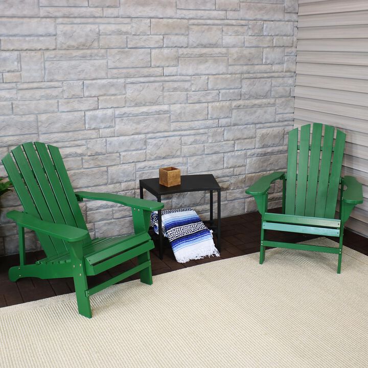Sunnydaze Coastal Bliss Fir Wood Adirondack Chair
