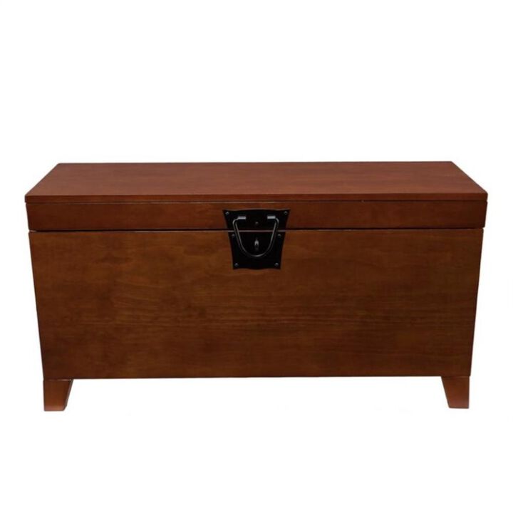 Hivvago 39 Inch  Brown Manufactured Wood And Metal Rectangular Coffee Table