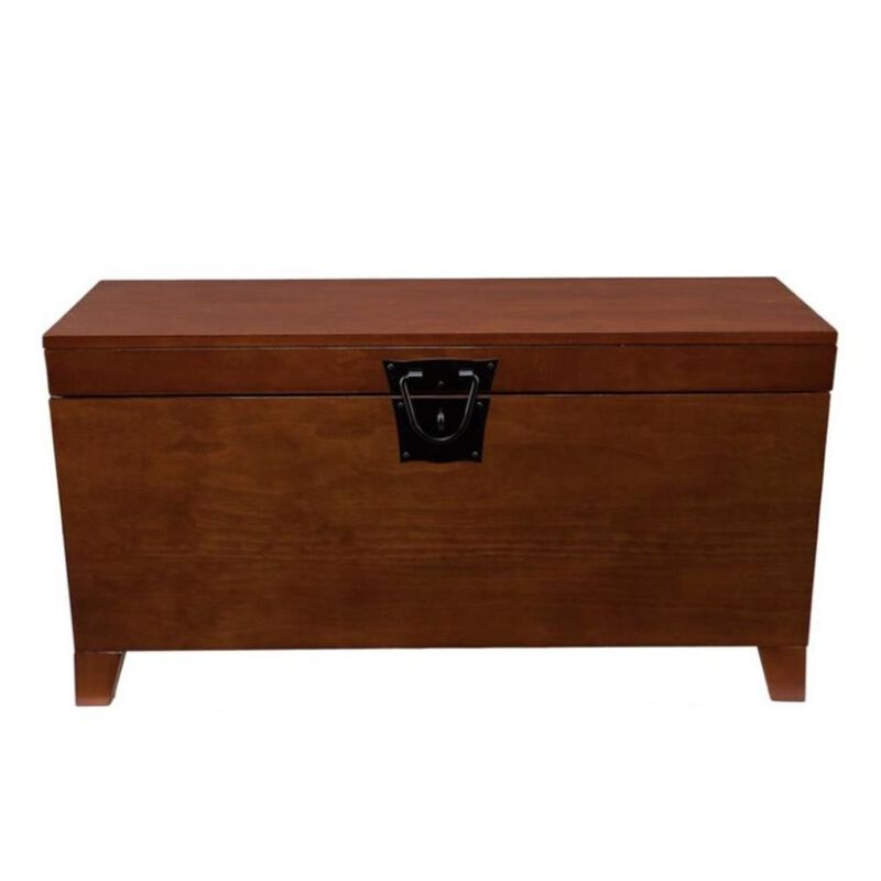 Hivvago 39 Inch  Brown Manufactured Wood And Metal Rectangular Coffee Table