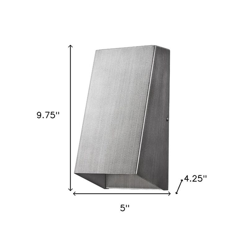 Hivvago Brushed Silver Geometric Wall Sconce