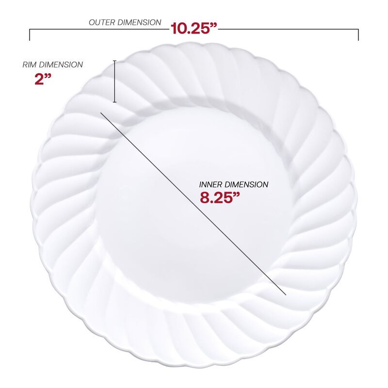 White Flair Plastic Dinnerware Value Set (72 Sets) image number 2