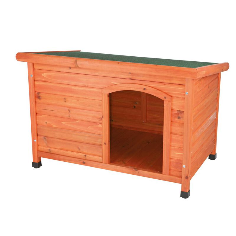 TRIXIE natura Classic Elevated Weatherproof Wooden Outdoor Dog House Roof image number 0