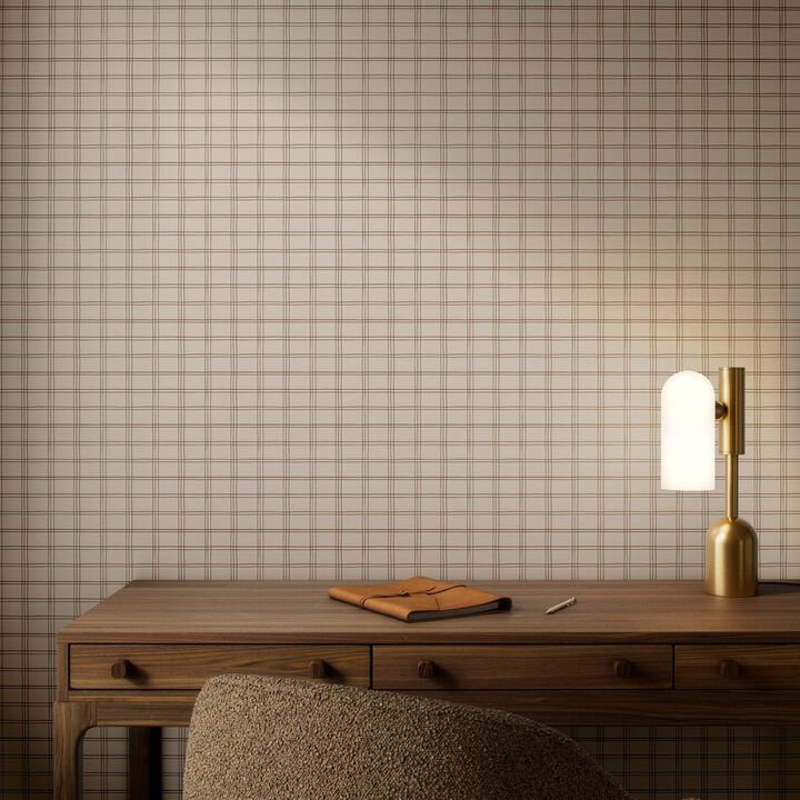 Hand Checks Wallpaper by Getty Images - Hand Checks Taupe II