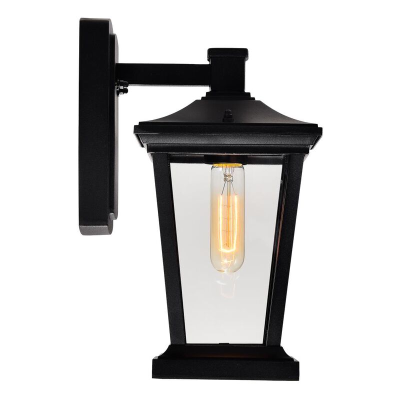 Leawood 1 Light Black Outdoor Wall Light