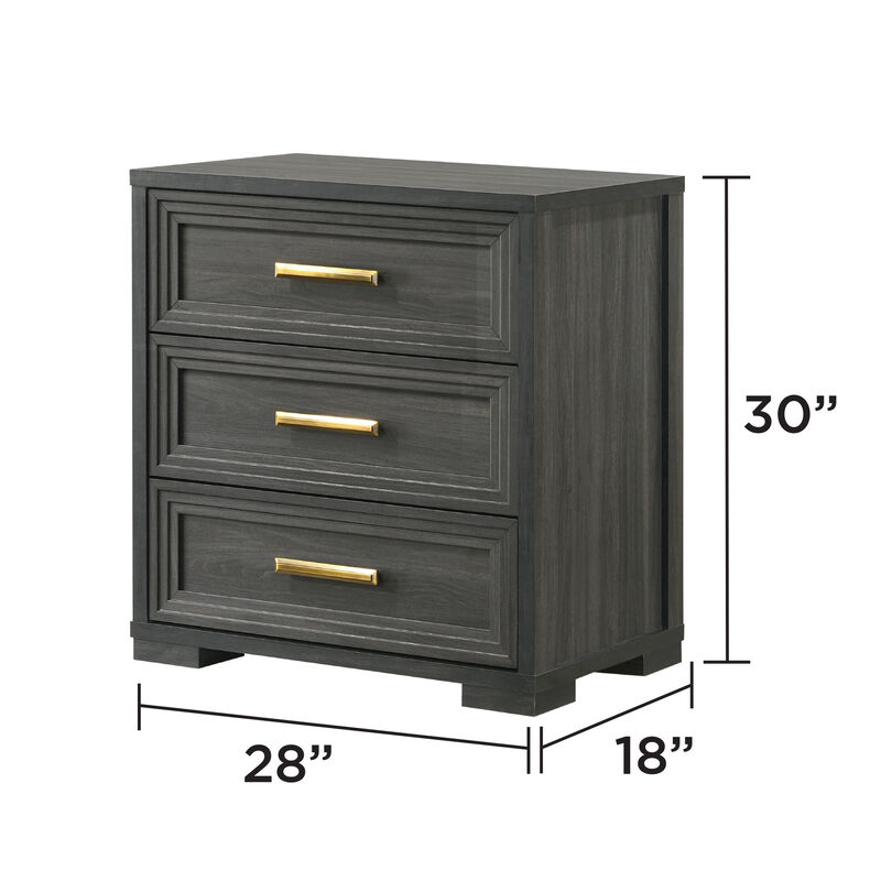 Tavressiq 3-Drawer Nightstand image number 2