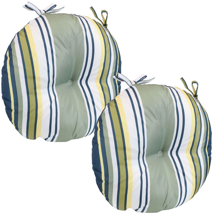 Sunnydaze Set of 2 15" Replacement Bistro Chair Seat Cushion
