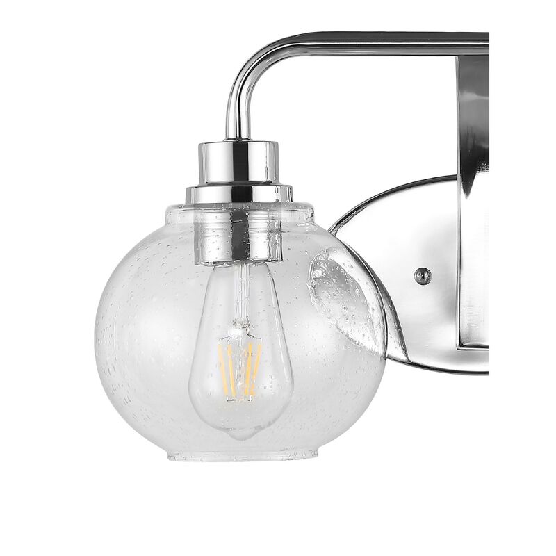 Sandrine Iron/Seeded Glass Cottage Rustic LED Vanity Light