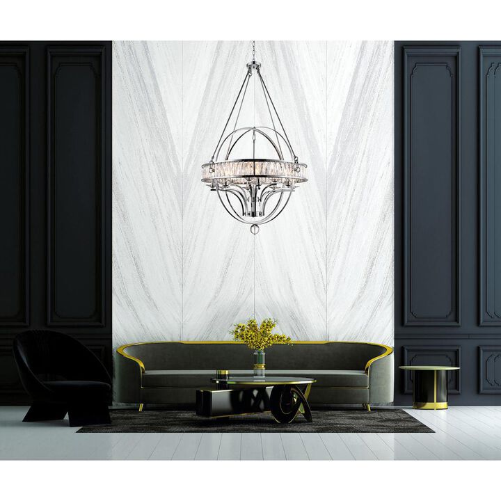 CWI Lighting Arkansas 12 Light Chandelier With Chrome Finish
