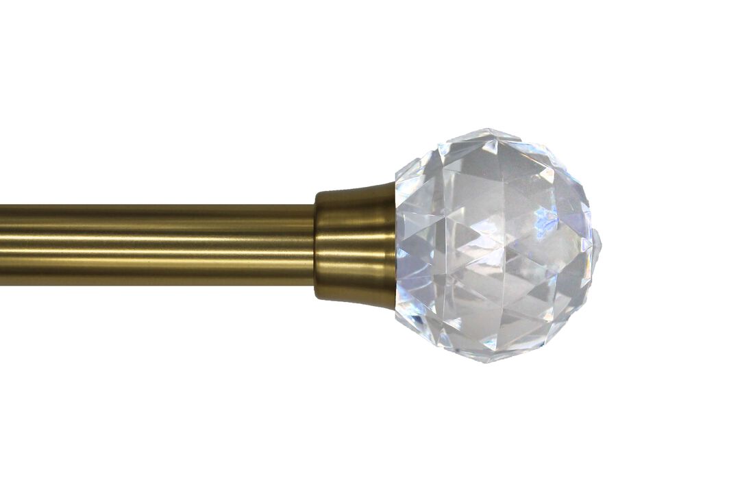Linen Avenue Cut Acrylic Single Window Curtain Rod Set