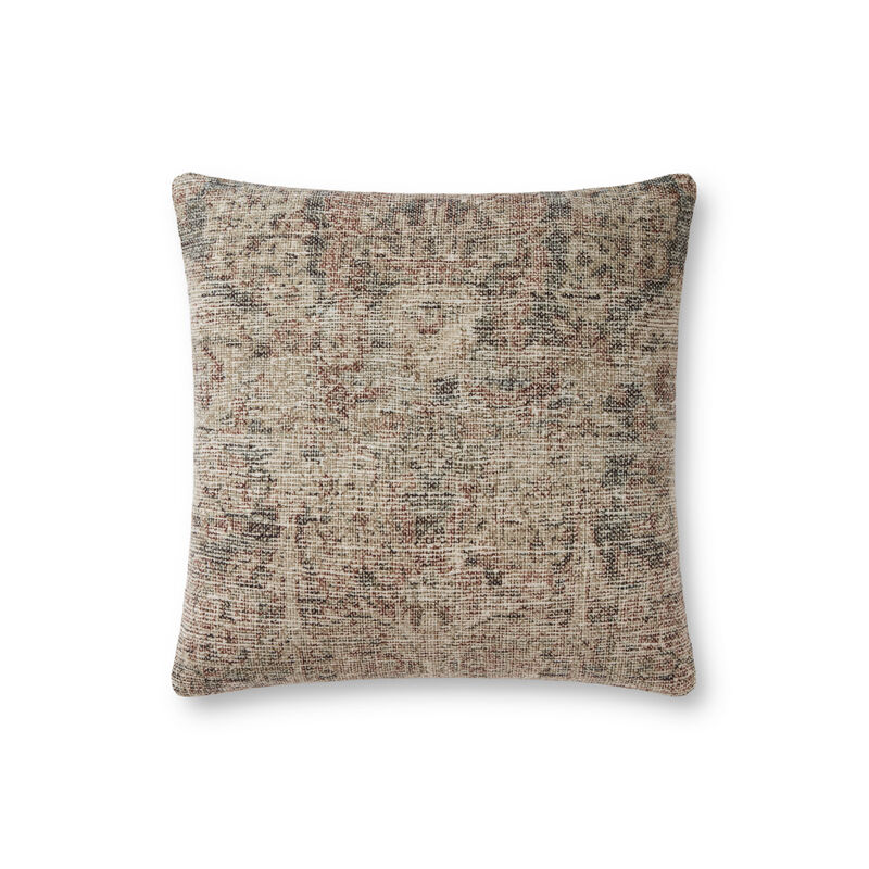 PLL0095 Beige/Multi 18"x18" Pillow