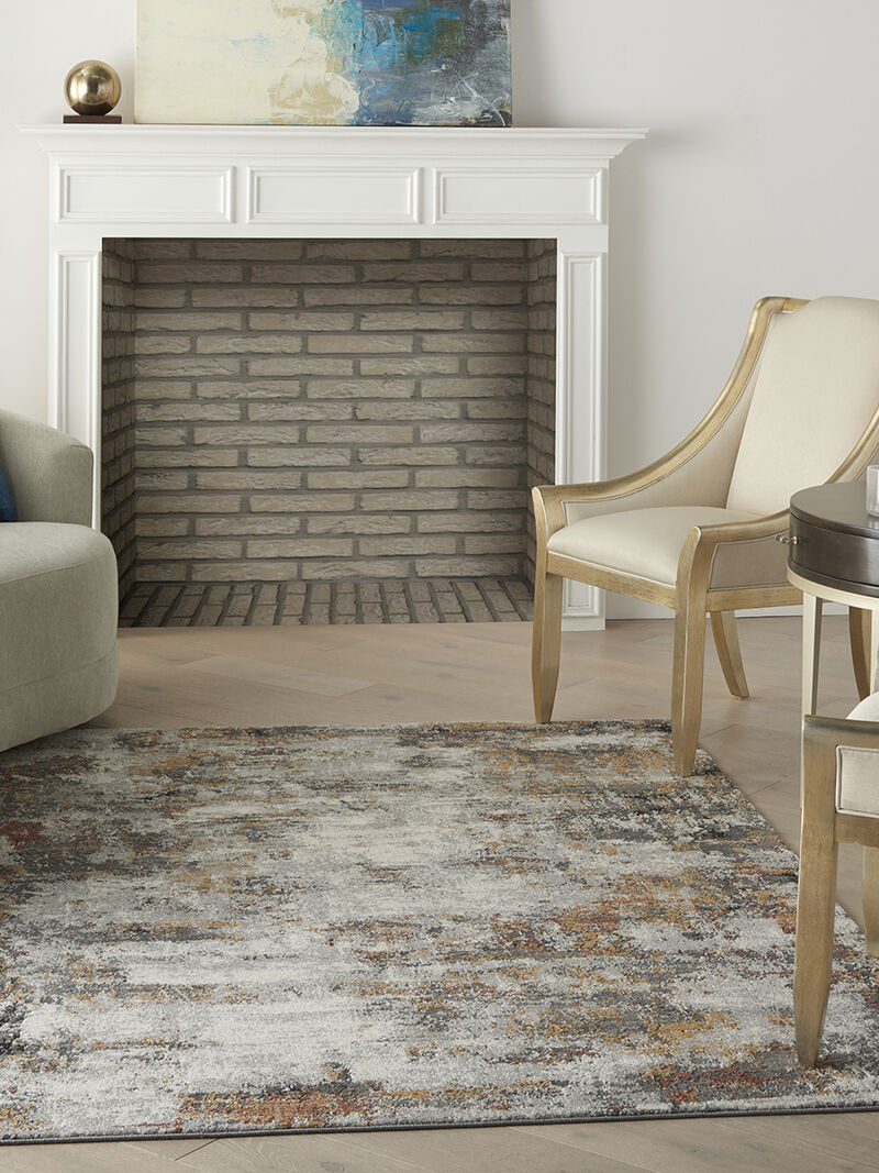 Tangra TNR03 Gray/Multicolor 4' x 6' Rug