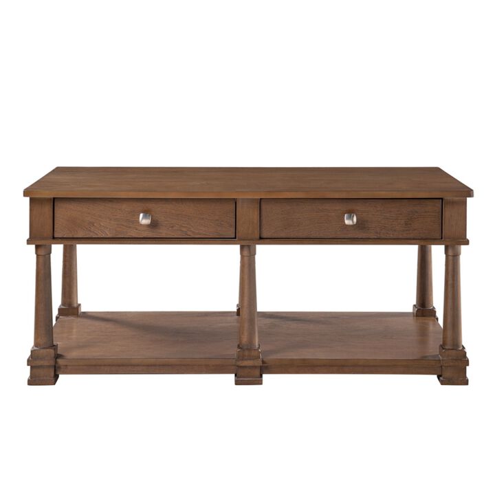 Grordo Farmhouse Wooden Coffee Table