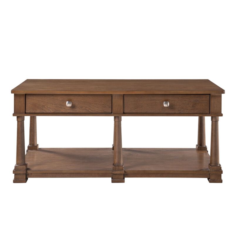 Grordo Farmhouse Wooden Coffee Table image number 0