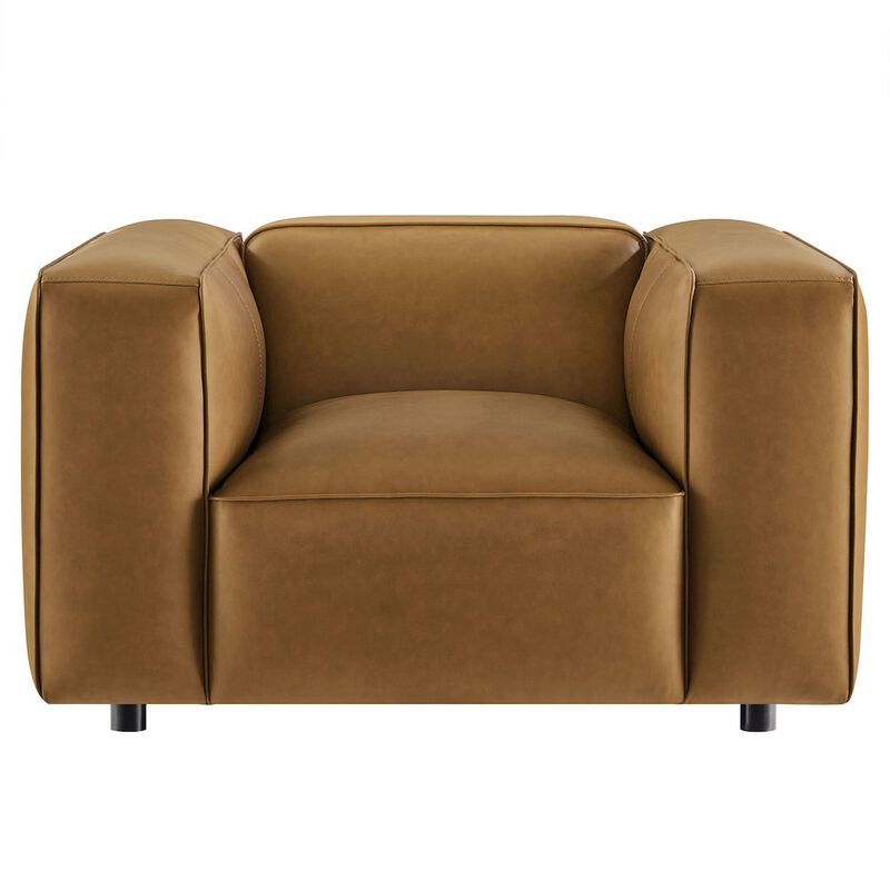 Auren Upholstered Vegan Leather Modular Armchair image number 5