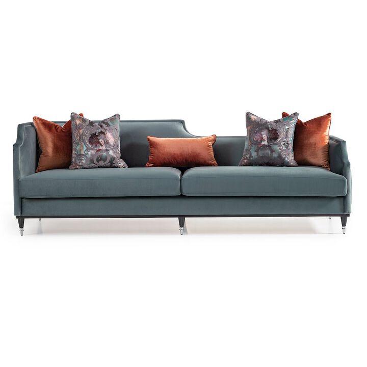 Michael Amini La Francaise Mansion Sofa - Azure/Black
