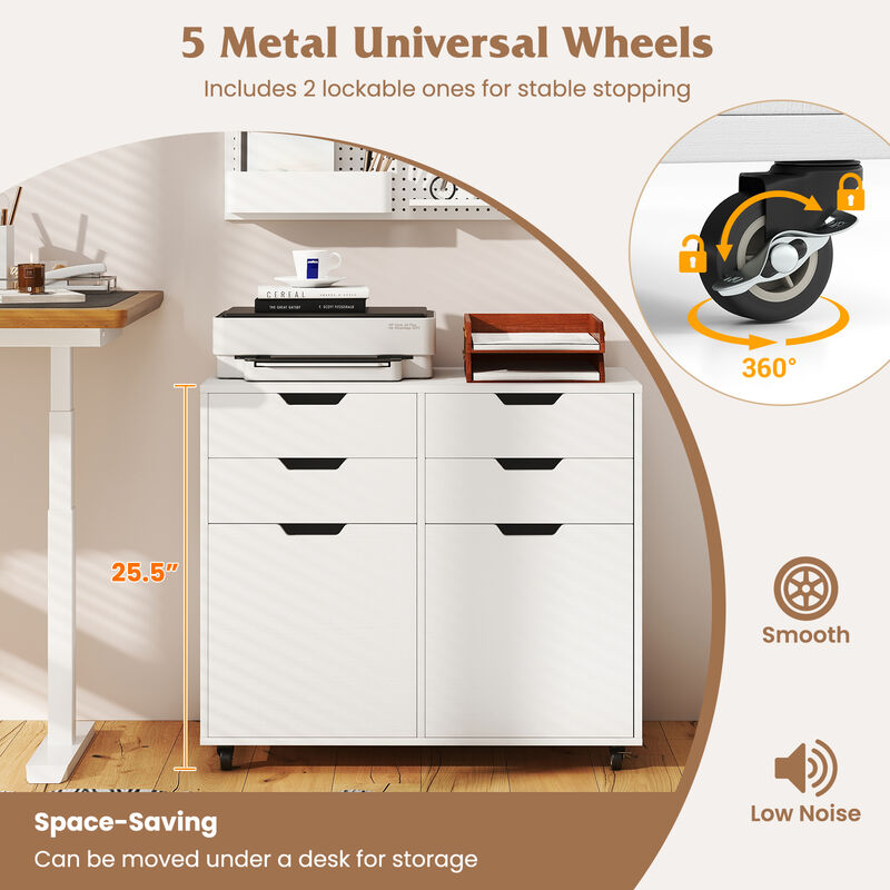 Rolling File Organizer Cabinet &ndash; 4 Drawers for Home Office Use