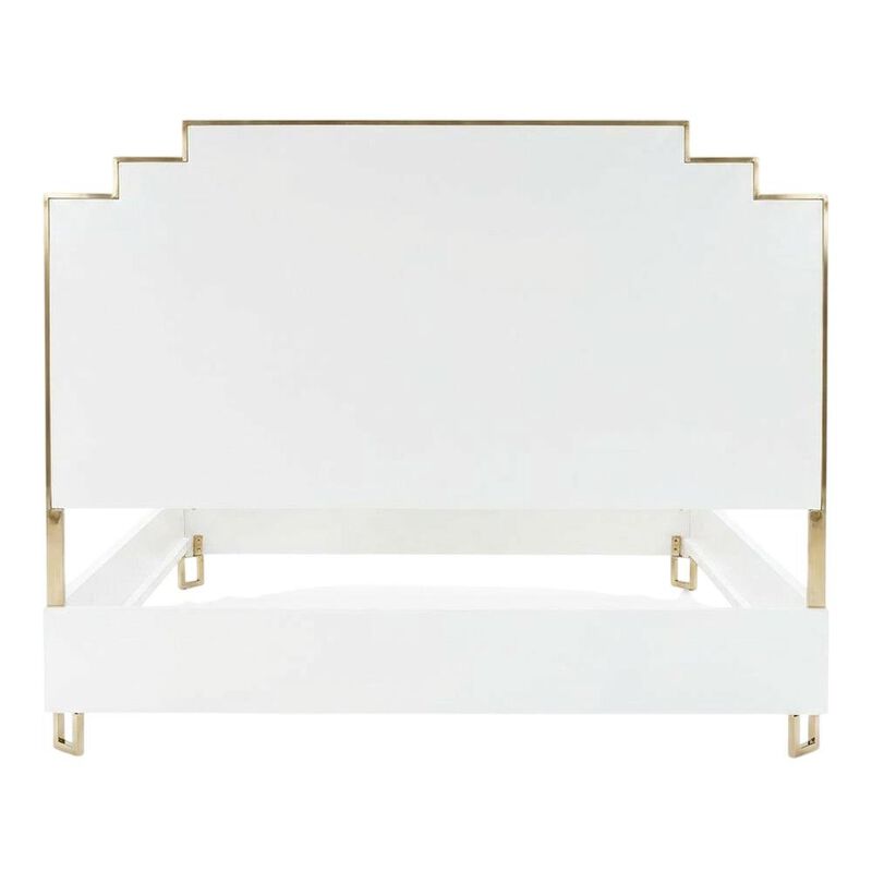 Starlight Canyon Home Upholstered Eastern King Bed in Cream with Polyester Fabric and Woven Finish image number 1