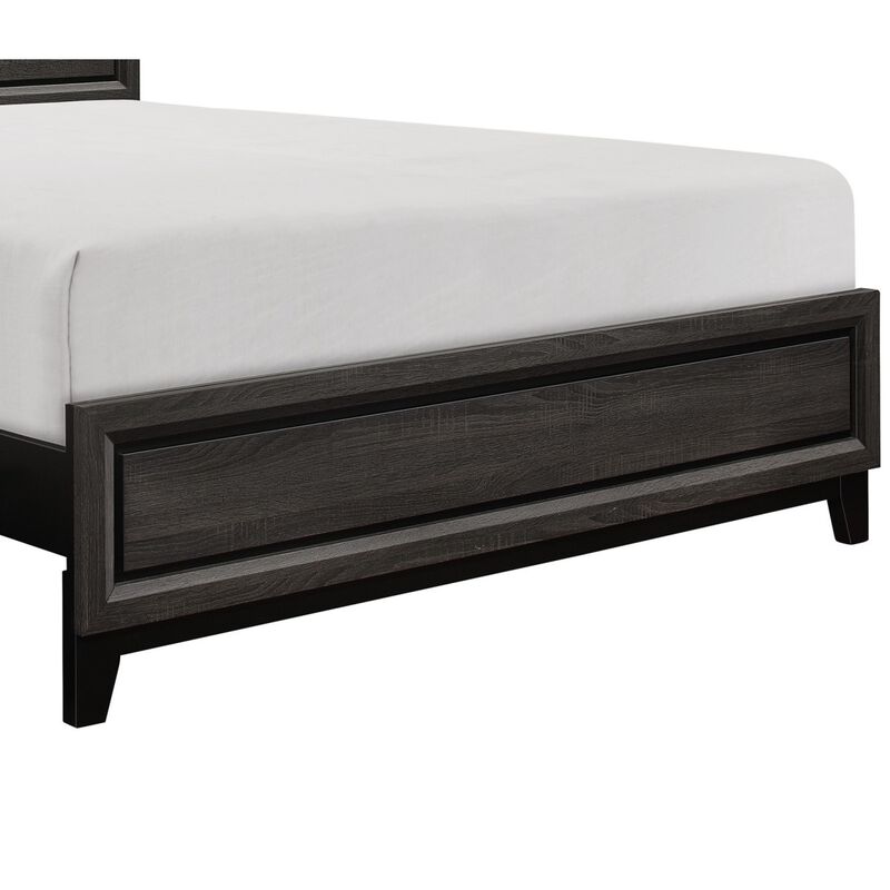 Modern Style Clean Line Design Gray Finish 1pc Queen Size Bed Contemporary Bedroom Furniture
