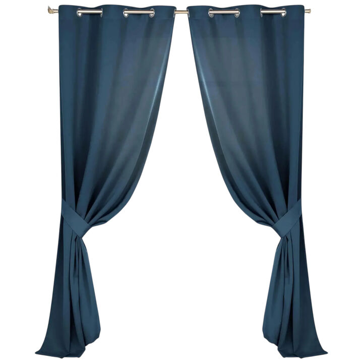Set of 2 Classic Modern Room Darkening Blackout Curtains