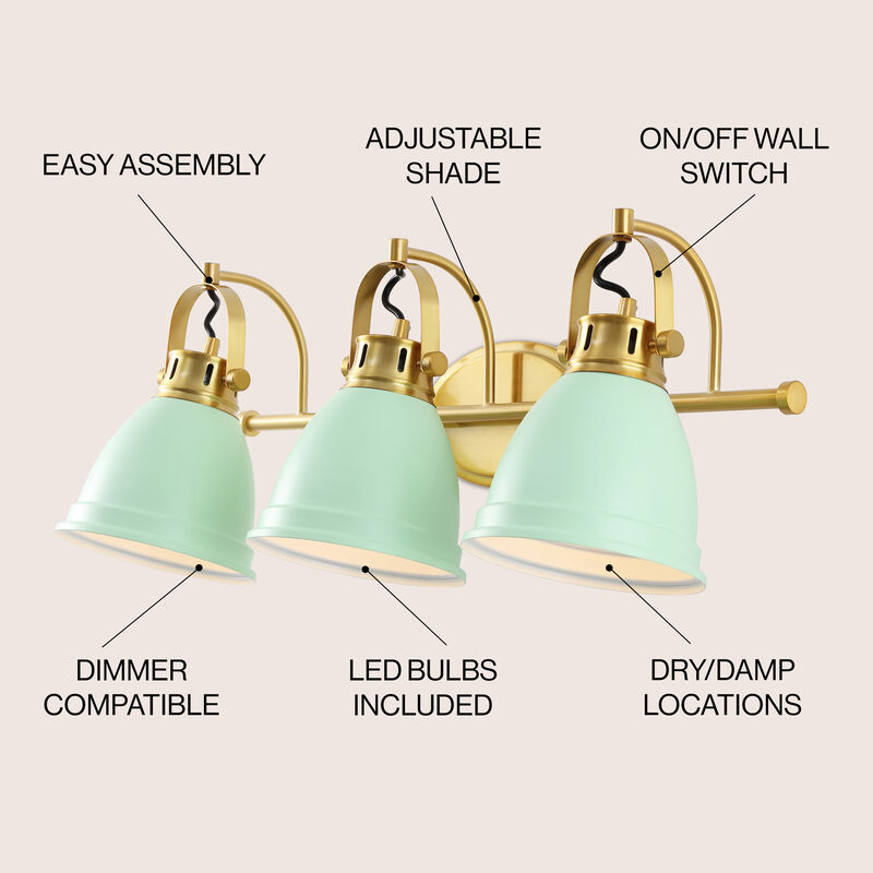 Phineas Adjustable Farmhouse Bohemian Iron LED Vanity Light