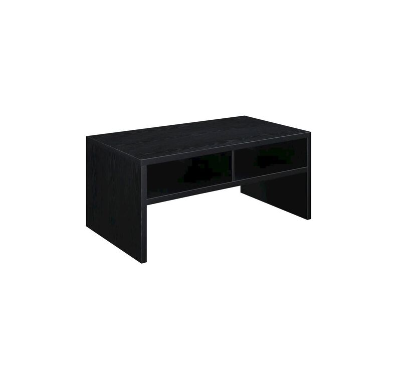 Convenience Concepts Northfield Admiral Deluxe Coffee Table with Shelves, Black